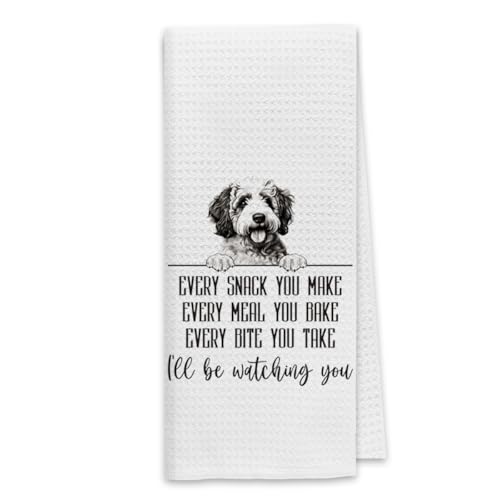 Dibor Spanish Water Dog Kitchen Towels, Puppy Animals Gifts Dish Towel Dishcloth, Funny Dog Cloth Hand Tea Towels for Bathroom Kitchen, Gifts for Women, 16x24 Inches