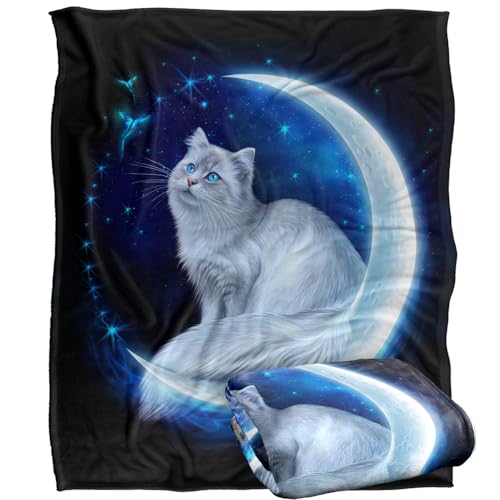 Jq Licensing - En Cat In The Moon Silky Touch Super Soft Throw Blanket 152 X 127 Cm