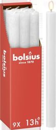 Bolsius Rustic Dinner Candles - White - Pack of 9 - Long Burning Time of 13 Hours - Interior Decoration - Unscented - Includes Natural Vegan Wax - 27 x 2.3 cm