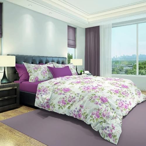 Homemania Pink Set, Natura, Double, with Duvet Cover, Pillowcase for Bed, Multi-Colour, Cotton, 250 x 200 cm, Multicolored