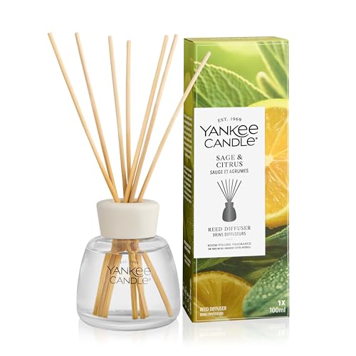 Yankee Candle Reed Diffuser - Sage & Citrus - For Small to Medium Spaces - Up to 10 Weeks of Fragrance
