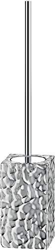 Gedy New Martina Toilet Brush Toilet, Ceramic, Silver, 9 x 9 x 47