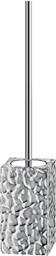Gedy New Martina Toilet Brush Toilet, Ceramic, Silver, 9 x 9 x 47