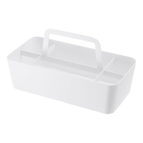 YAMAZAKI 2725 TOWER Tool Box, white, Steel/Silicone, Minimalist, 30 x 15 x 15 cm