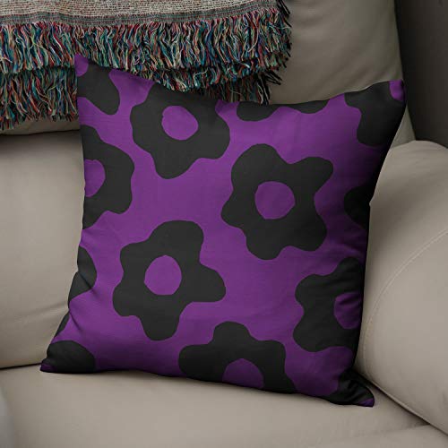 Bonamaison Decorative Cushion Cover, Polycotton, Purple, Standard