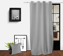 Soleil d'ocre Cotton Curtains and Draperies 140 x 250 cm Grey