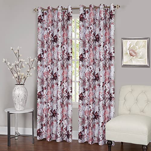 "Achim Home Furnishings, Blush Tranquil Lined Grommet Window Curtain Panel, 50"" x84, 50"" x84"""