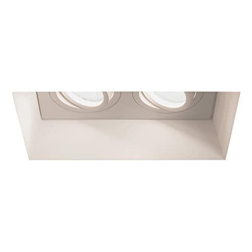 Astro Blanco Twin Adjustable Indoor Downlight (Plaster), GU10 LED Lamp, Designed in Britain - 1253006-3 Years Guarantee