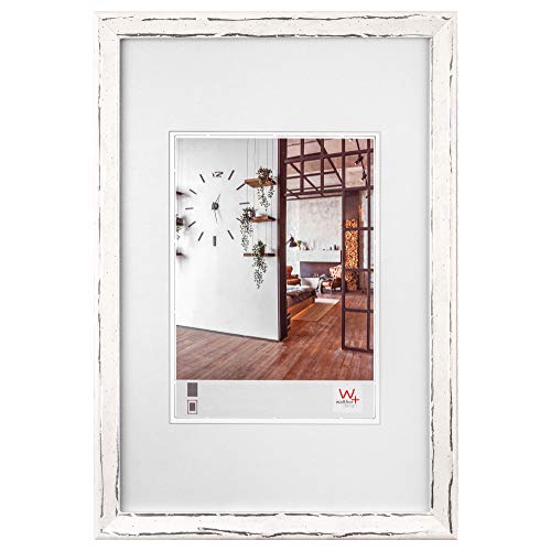 walther Design Picture Frame White-Silver 15 x 20 cm Metropolis Wooden Frame IW520W
