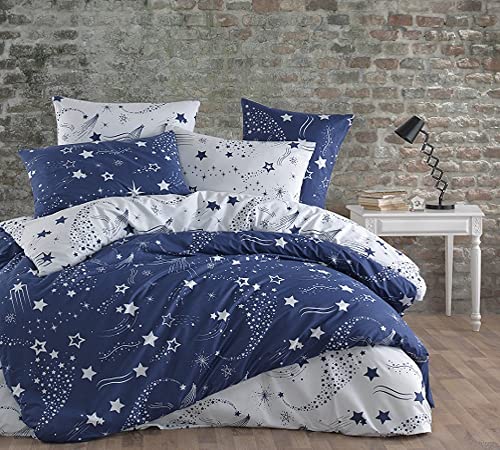 M'DECO - Star Bed Linen Set - Blue Dimensions - 240 x 260 cm
