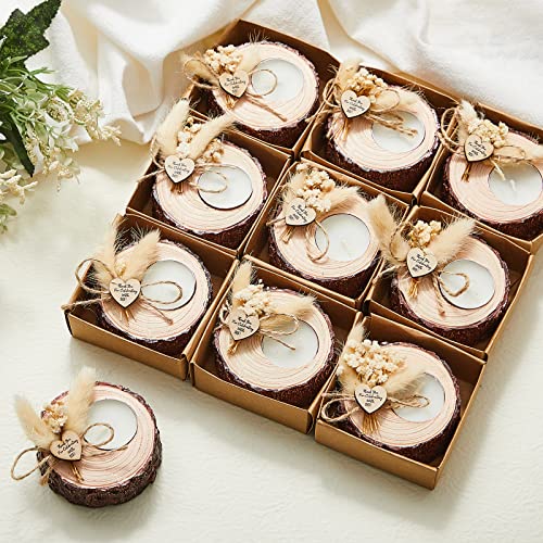 100 Pcs Rustic Wedding Candle Holders - Bridal Shower Favors & Decorations