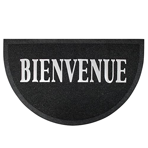 Tapis Déco PVC Half Moon Door Mat, PVC, black/grey, 45x1x75 cm