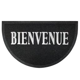 Tapis Déco PVC Half Moon Door Mat, PVC, black/grey, 45x1x75 cm