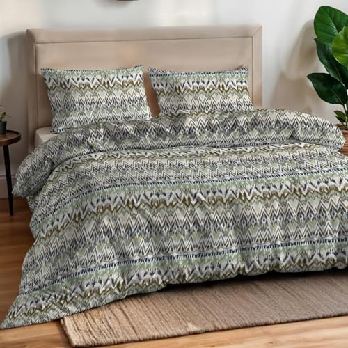 Italian Bed Linen Aurora Duvet Cover Set, Digital Print, Double, KIMO