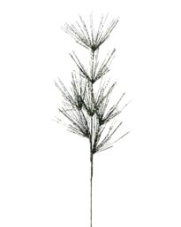 Sage Green Glitter Firework Christmas Spray – 74 cm Decorative Stem for Wreaths & Garlands
