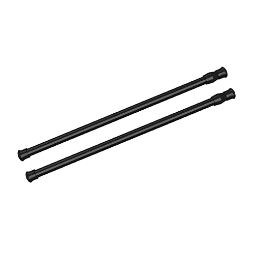 "2Pcs Spring Tension Curtain Rods No Drilling, Adjustable 28-48 Inches - 5/8"" Diameter, Spring Loaded, Expandable for Window, Bathroom, Cupboard, Kitchen, Wardrobe, Bookshelf DIY Project"