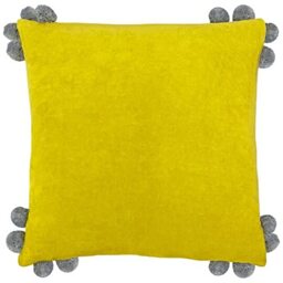 furn. Hoola Cushion Cover, Cotton, Yellow/Grey