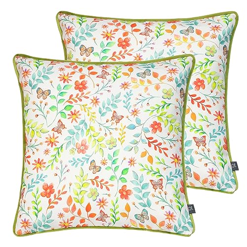 Prestigious Textiles Secret Garden Feather Filled Cushions Twin Pack, Jungle, 43 x 43cm