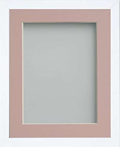 Frame Company Jellybean Range White Wooden 30x20 inch Picture Photo Frame with Pink Mount for Image A2 * Choice of Colours & Sizes* Fitted with Perspex
