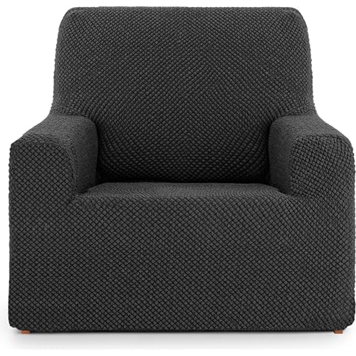 ECOMMERC3 Universal and Versatile 1 Seater Sofa Cover ??? Anthracite Colour Easy to Install Protector for Back, Seat and Arms