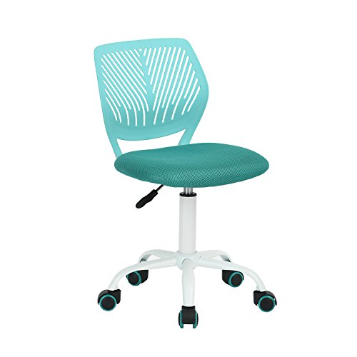 HOMYLIN VD Carnation Turquoise Chair, Plastic, Turquoise, 38.5 cm x 40 cm x 75-87 cm