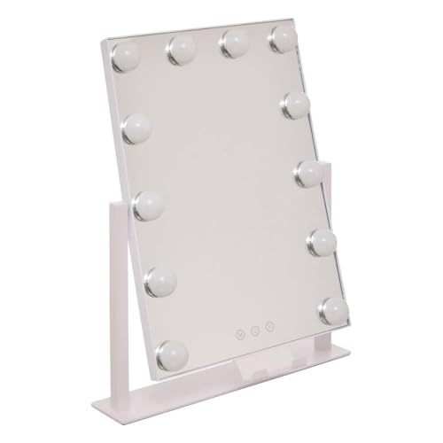 5 five simply smart 5Five Illuminated Mirror 35 x 7 x 43 cm White – Decorative Mirror, Bathroom or Bedroom Accessory, Elegant Design