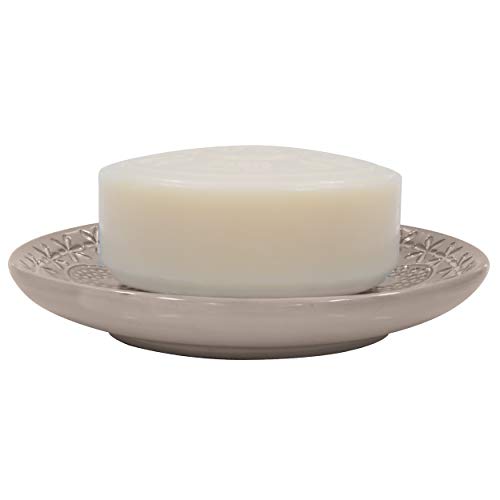 Spirella Soap Dish Stone Look Decorative Bathroom Equipment Soap Dish Relief Dimensions: 10.3 x 1.3 cm Beige Earthenware 0
