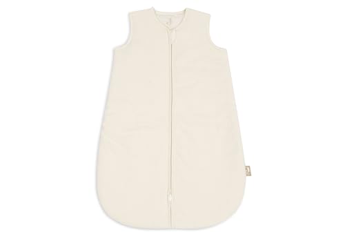 Jollein Jersey Newborn Sleeping Bag - 60cm - Soft Twine - Oatmeal - 100% Cotton - 2.5 TOG - Padded Baby Sleeping Bag - OEKO-TEX Certified