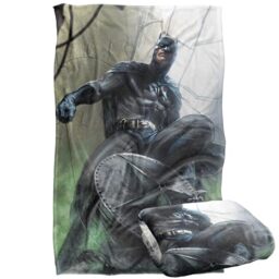 "LOGOVISION Batman Green Gas Pose Silky Touch Super Soft Throw Blanket 36""x58"""