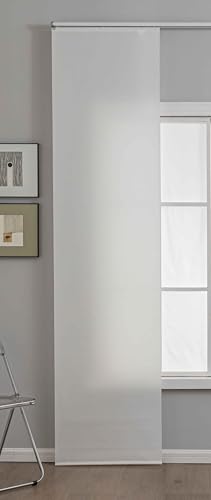 Gardinenbox New Amsterdam 2024740 Sliding Curtain H x W 245 x 60 cm Natural Textured Modern Simple and Versatile with Panel Carrier and Weighted Bar