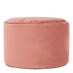 icon Milano Velvet Large Bean Bag Footstool with Filling Included, Pink