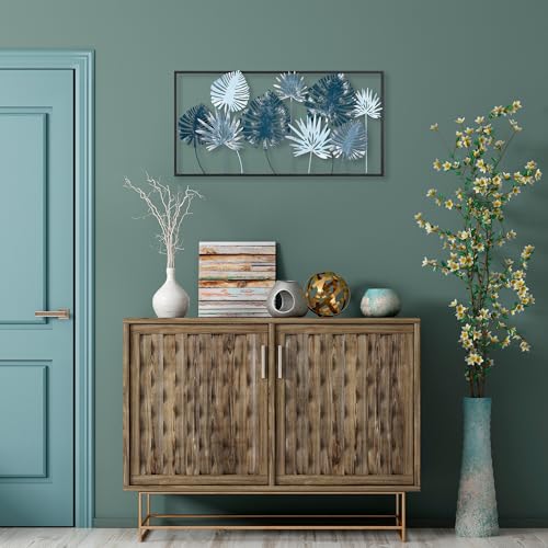 Hand-Painted Decorative Metal Wall Accessory, 41 x 81 x 5 cm, 100% Metal, Unique Colour Variations, Perfect for Home Decor & Art Lovers