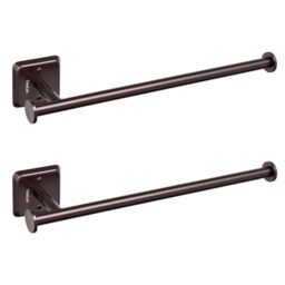 TreeLen Under Cabinet Kitchen Roll Holder, Set of 2 Oil Rubbed Bronze Paper Towel Holders, Nostalgic Design Wall Mounted Dispenser, Rust-Resistant Metal Holder for Kitchen Cabinets & Walls, Screw-Moun