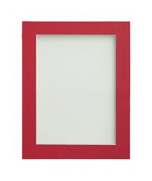 Frame Company Watson Rustic Picture Photo Frame fitted with Perspex, 20x16 inch with Red Mount for image size 15x10 inch