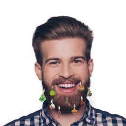 Gift Republic Christmas Beard Baubles Set of 9 Colourful Ornaments Fun Secret Santa Gift Stocking Stuffer for Men