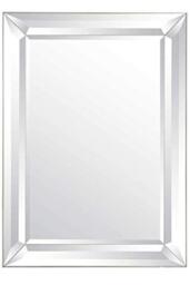 Barcelona Trading Modena Luxury Venetian Leaner/Wall Mirror with Veneer Edge Art Deco Frame 43in x 31in, 109x78,Silver,GL316-1