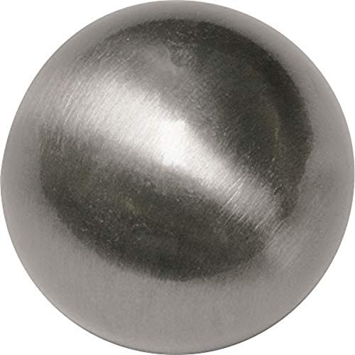 Gardinia Curtain Rod Finials, 2 x Finial Balls, Memphis Series, Metal, Stainless Steel, Ø 16 mm, 30099