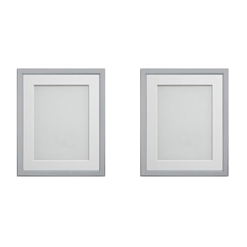 Frame Company Drayton Range 12x10-inch Grey Picture Photo Frame with White Mount For Image Size 10x8-inch (Pack of 2)