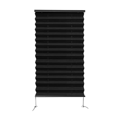 "Dulepax RV Blinds - Pleated Shades, 14"" W x 26"" L Black RV Window Shades for Camper, Travel Trailers, Motorhome's Window"