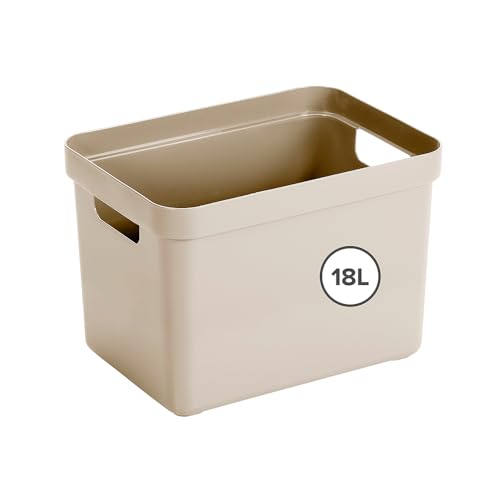 SUNWARE perfectly organised Sigma Home Storage Box 18 L Beige