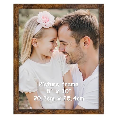 Ditwis 8x10 Photo Frame Brown, Classic Picture Frame for Living Room, Bedroom and Office, Wall or Desktop Display, Vertical or Horizontal