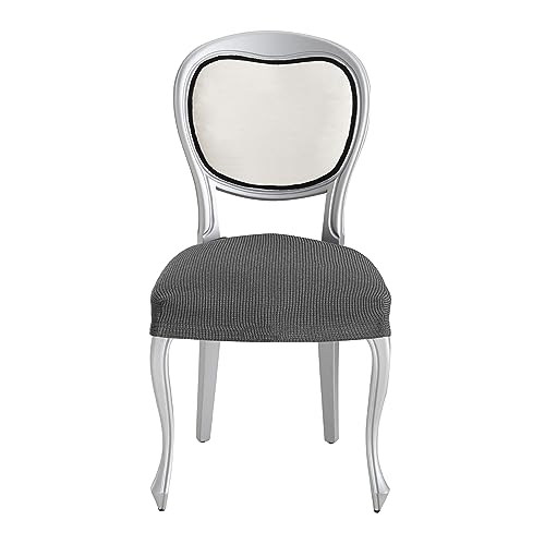 Eysa Ulises Chair Cover, Grey, Pack of 2