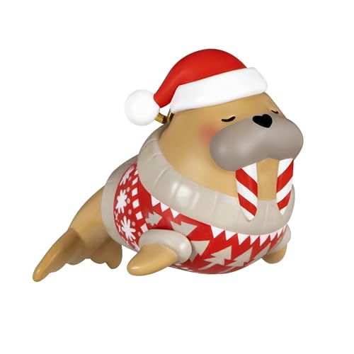 "Hallmark Keepsake 0.85"" Mini Christmas Ornament 2024, Festive Flippered Friend, Gifts for Animal Lovers"