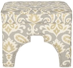 SAFAVIEH Modern Indoor Bench, in Light Grey and White, 54 X 54 X 45.46
