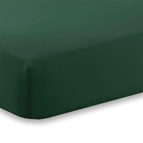 Kampala Hill Percale King Fitted Sheet Extra Deep Bedding Green