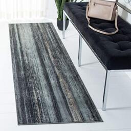 Safavieh Traditional Indoor Woven Runner Area Rug, Vintage Collection, VTG172, in Charcoal / Multi, 66 X 244 cm for Living Room, Bedroom or Any Indoor Space