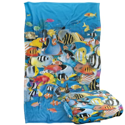 Jq Licensing - Royce Mcclure Tropic Fish Day Dive Silky Touch Super Soft Throw Blanket 91 x 147 Cm