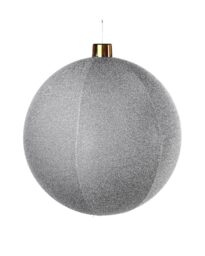 Inflatable Tinsel Christmas Bauble, Silver, 76 cm