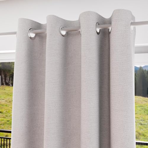 Soleil d'ocre Eclipse Blackout Curtain, Polyester, White, 140 x 250 cm