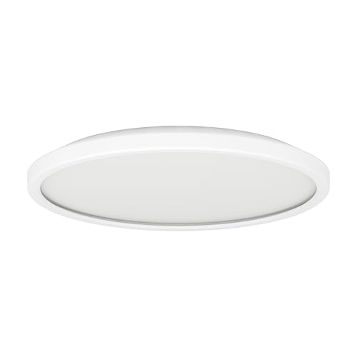 Eglo LED Ceiling Light Fixture Testara-E, Ø 30 cm, 2500 lumens, Flush mounr lamp for Bedroom, Round Hallway Lighting, Warm White